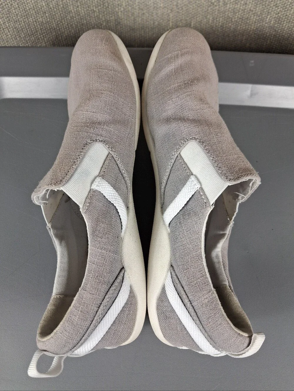 Xero Aptos Shoes Mens 10.5 Taupe Slip-On Hemp Canvas Casual Barefoot Lightweight